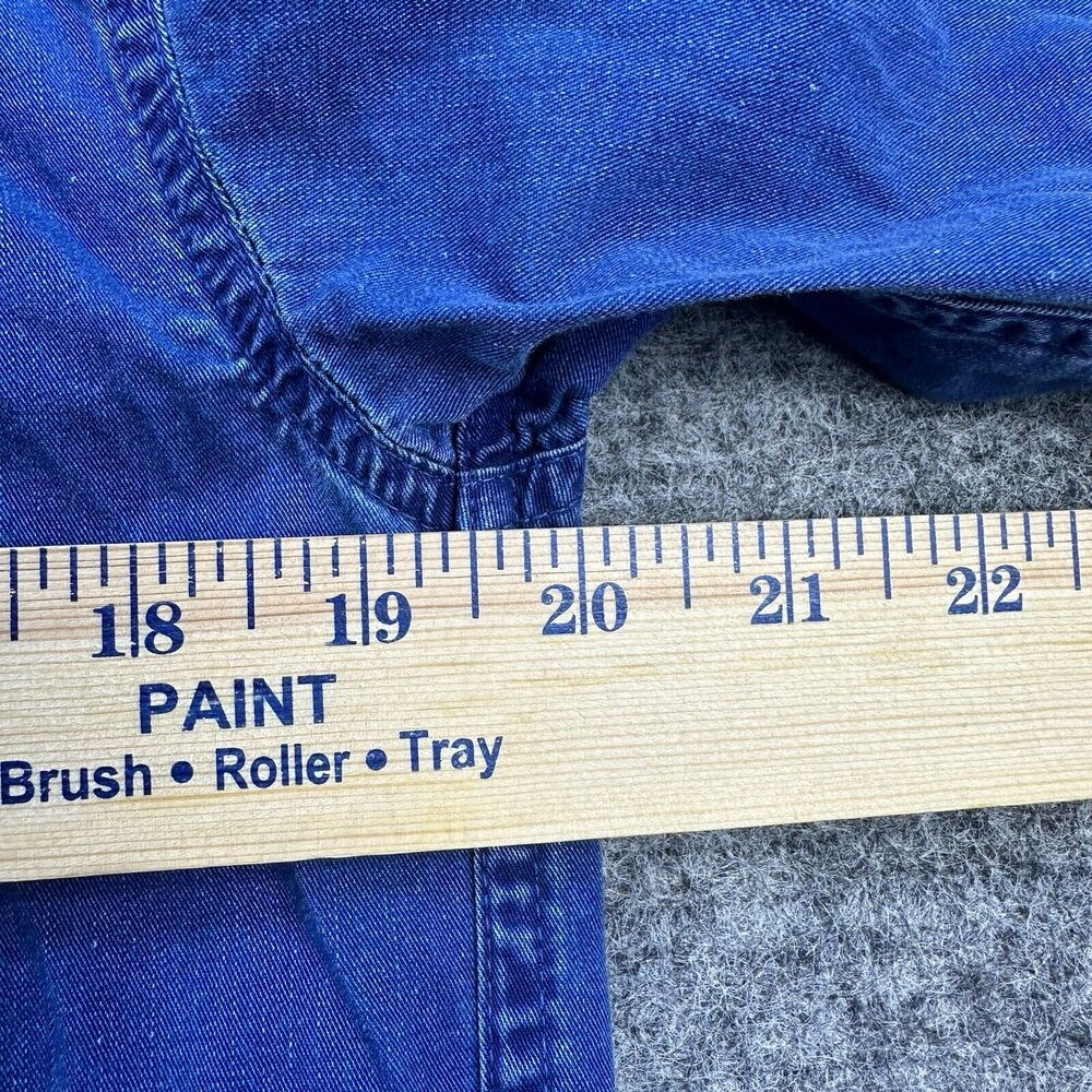 Vintage 90s Looney Tunes Shirt Men XS Blue Chambray Tweety Warner Bros Studio - Picture 12 of 14